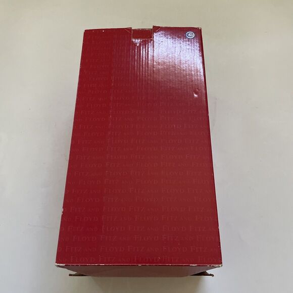 Retired FITZ & FLOYD "SNOW BUSINESS" SANTA CLAUS CHRISTMAS CANDY JAR Cookie- - Picture 11 of 13